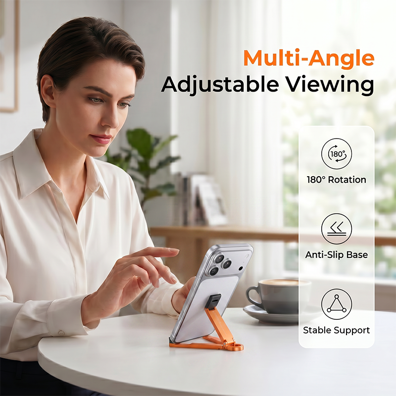 📱Mini support de téléphone en aluminium, porte-clés, support de bureau pliable – Petit gadget, grand confort ✨