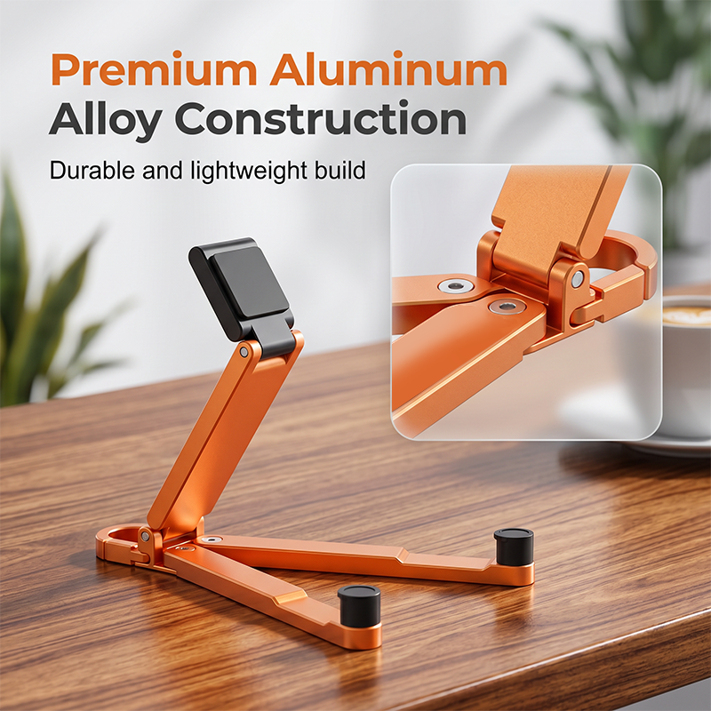 📱Mini support de téléphone en aluminium, porte-clés, support de bureau pliable – Petit gadget, grand confort ✨