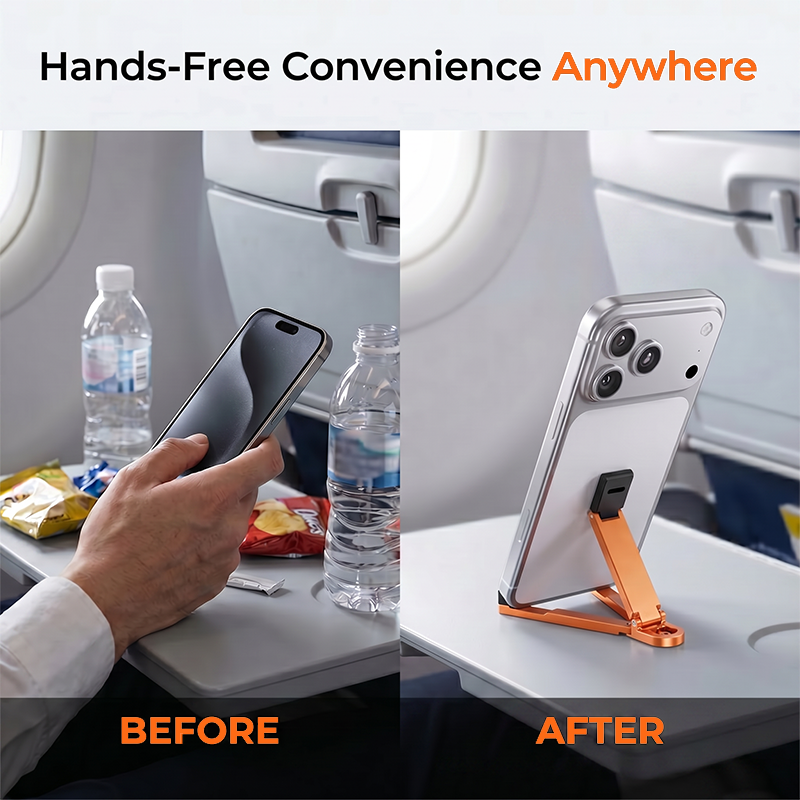📱Mini support de téléphone en aluminium, porte-clés, support de bureau pliable – Petit gadget, grand confort ✨