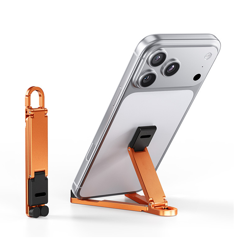 📱Mini support de téléphone en aluminium, porte-clés, support de bureau pliable – Petit gadget, grand confort ✨