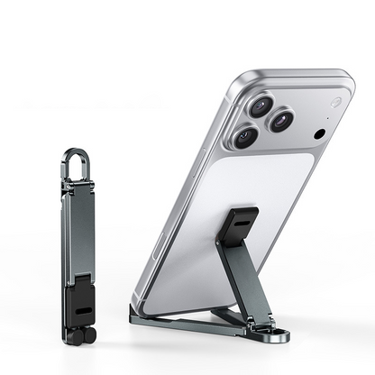 📱Mini support de téléphone en aluminium, porte-clés, support de bureau pliable – Petit gadget, grand confort ✨