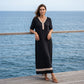 🔥-50%👗 Robe maxi femme – Col rond, manches courtes, tissu fluide 🌿 Matière douce et confortable