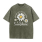 🌼 50% DE RÉDUCTION ! 👕 T-Shirt Unisexe Imprimé Marguerite Vintage Wash – Coupe Ample, Tissu Doux & Silhouette Décontractée – Parfait pour l’Été et le Quotidien ✨💛
