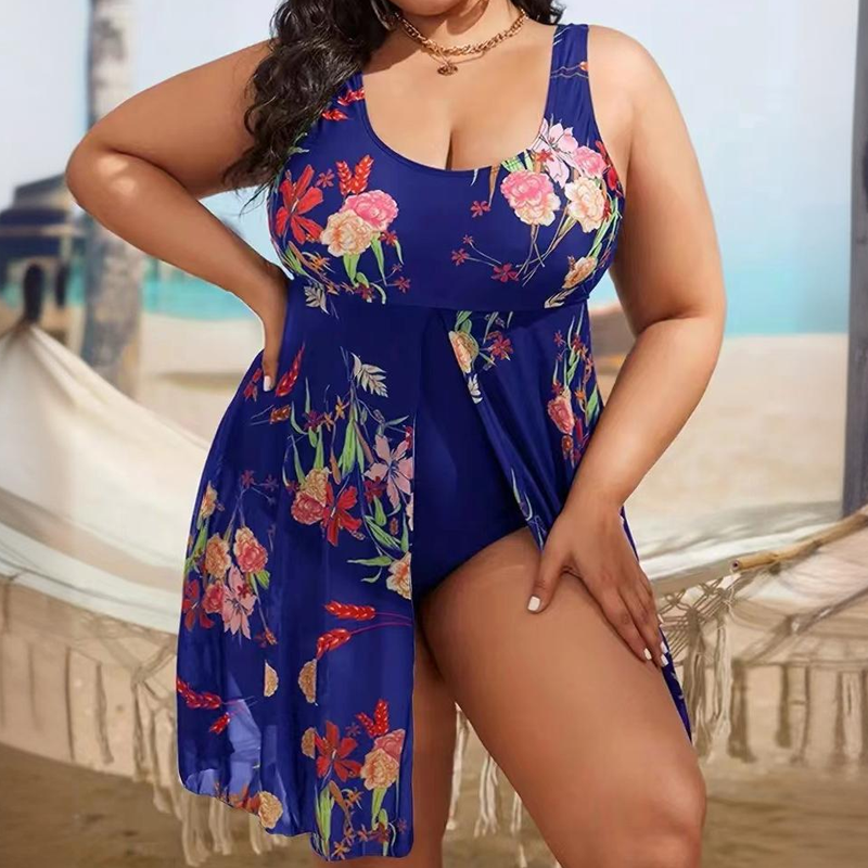 🎉OFFRE LIMITÉE -50% ! 👗Robe de bain une pièce à fleurs pour femme – Jupe trapèze fluide et panneau gainant le ventre 🌸