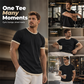 T-shirt à col rond pour homme avec bordures contrastées