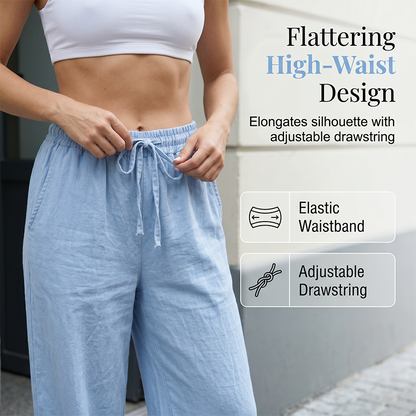 Pantalon décontracté à coupe droite pour femme