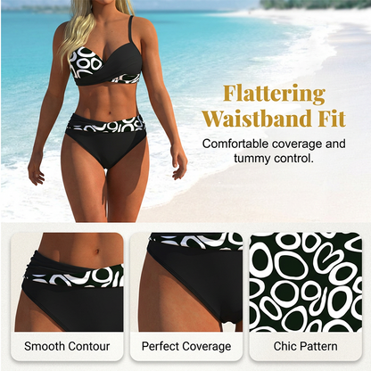 👙 50% DE RÉDUCTION ! 🌺 Bikini d'été à imprimé – Sexy, deux pièces & polyvalent – Parfait pour la plage, la piscine ou le bronzage – léger, confortable & séchage rapide ☀️✨