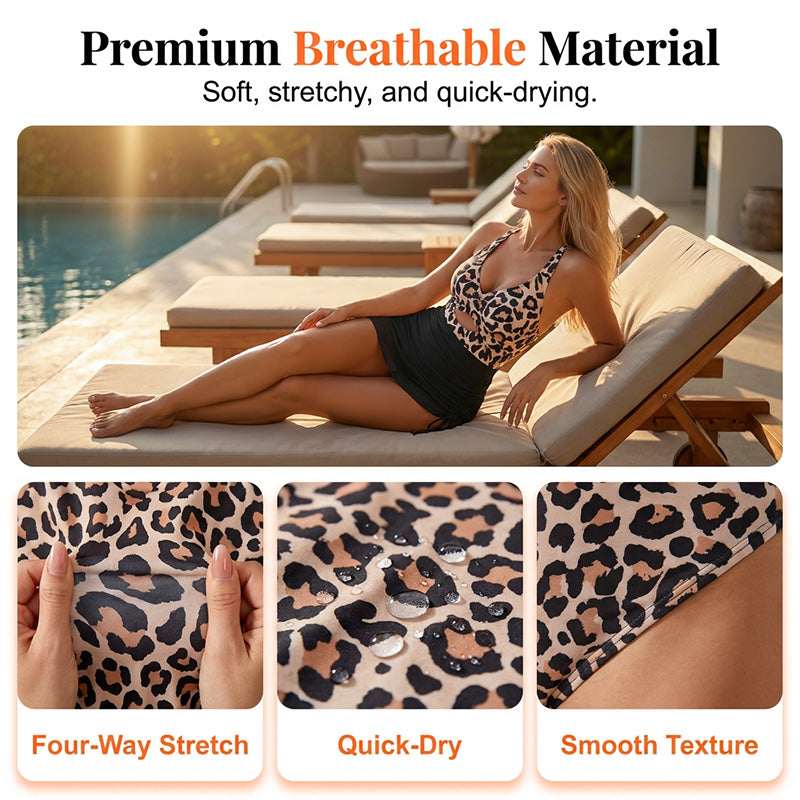 Maillot de bain une pièce croisé à blocs de couleurs pour femme