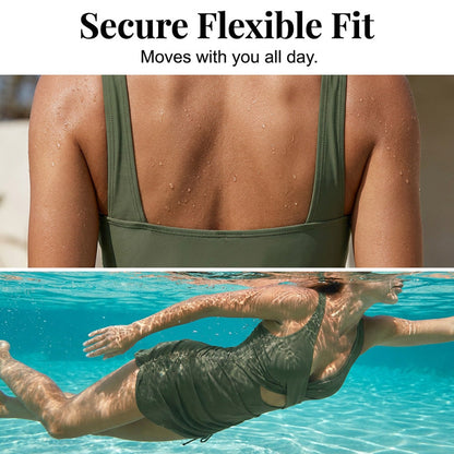 Maillot de bain une pièce croisé à blocs de couleurs pour femme