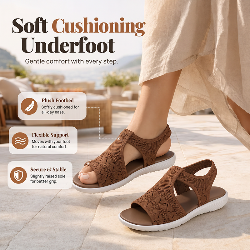 Sandales décontractées confortables à bout ouvert pour femmes