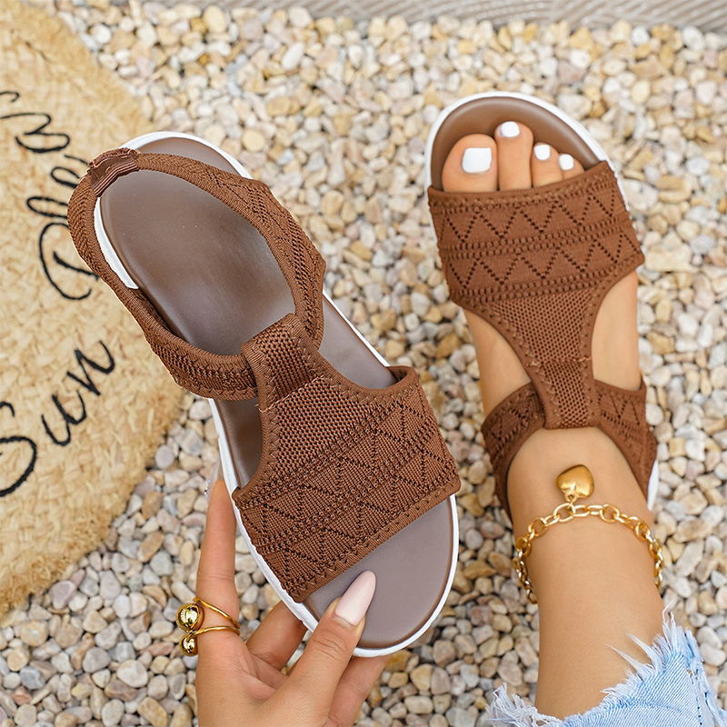 Sandales décontractées confortables à bout ouvert pour femmes
