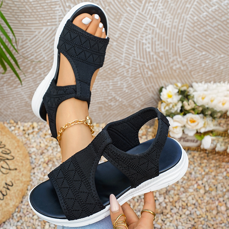 Sandales décontractées confortables à bout ouvert pour femmes