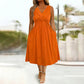 Robe femme sans manches à col V et détail torsadé