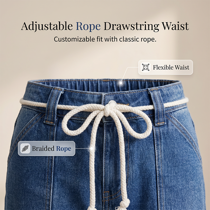 👖 50% DE RÉDUCTION ! 🌿 Pantalon Cargo Large Décontracté pour Femme – Taille Cordon Ajustable, Grandes Poches Latérales & Coupe Relax – Idéal pour le Quotidien, les Voyages et les Sorties – Bleu, Tailles S à 3XL ✨💙