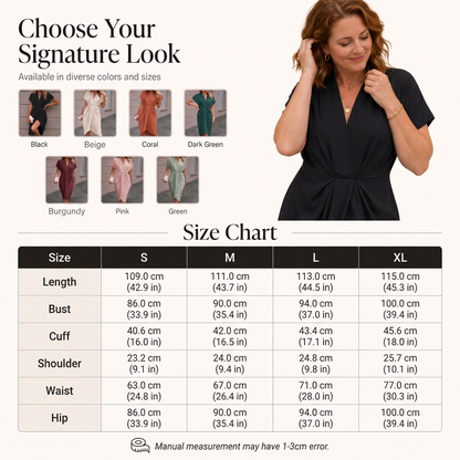 Robe élégante pour femme, à encolure en V et à volants