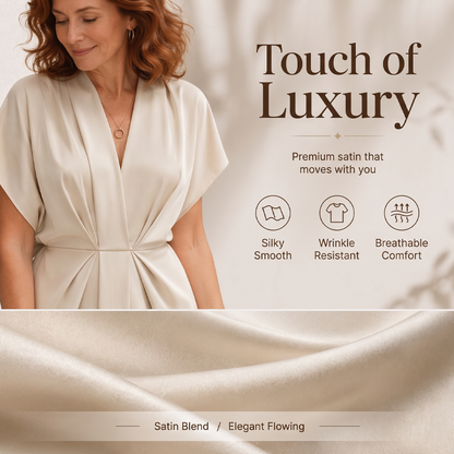 Robe élégante pour femme, à encolure en V et à volants