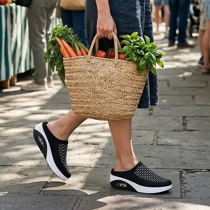 🔥-40%👟 Sandales Plateforme Femme en Maille Respirante – Semelle Confortable Anti-Dérapante🌿 pour la marche et le quotidien