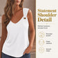 🔥-40% 👚 Débardeur Femme Unie – Col Rond Large Sans Manches Coupe Ample 🌿 pour le quotidien