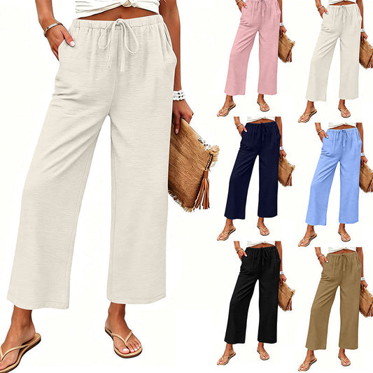 🔥-50%👖 Pantalon Femme Décontracté – Taille Haute Poches Confort Coupe Ample🤍 pour le quotidien