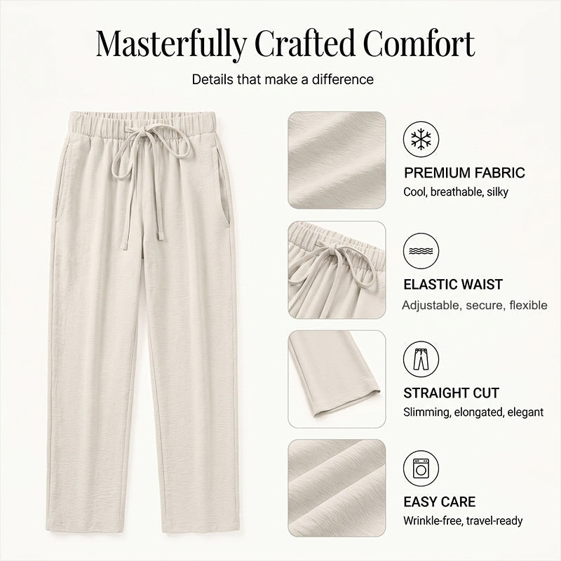 🔥-50%👖 Pantalon Femme Décontracté – Taille Haute Poches Confort Coupe Ample🤍 pour le quotidien
