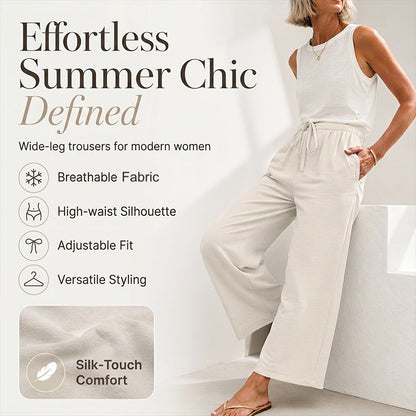 🔥-50%👖 Pantalon Femme Décontracté – Taille Haute Poches Confort Coupe Ample🤍 pour le quotidien