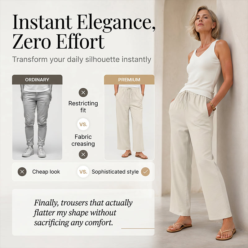 🔥-50%👖 Pantalon Femme Décontracté – Taille Haute Poches Confort Coupe Ample🤍 pour le quotidien