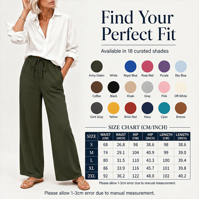 🔥-50%👖 Pantalon Femme Décontracté – Taille Haute Poches Confort Coupe Ample🤍 pour le quotidien