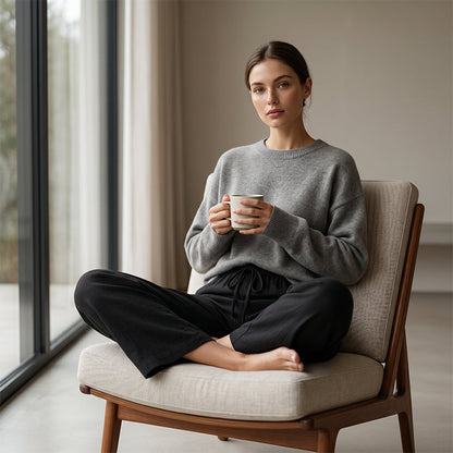 🔥-50%👖 Pantalon Femme Décontracté – Taille Haute Poches Confort Coupe Ample🤍 pour le quotidien