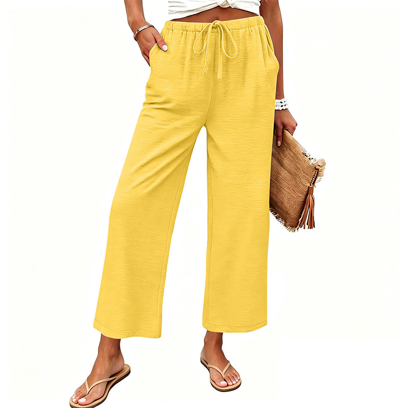 🔥-50%👖 Pantalon Femme Décontracté – Taille Haute Poches Confort Coupe Ample🤍 pour le quotidien