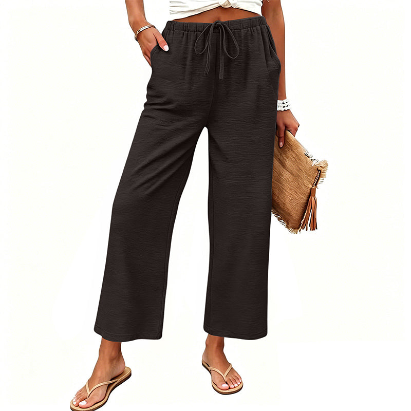 🔥-50%👖 Pantalon Femme Décontracté – Taille Haute Poches Confort Coupe Ample🤍 pour le quotidien