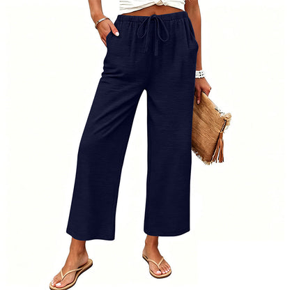 🔥-50%👖 Pantalon Femme Décontracté – Taille Haute Poches Confort Coupe Ample🤍 pour le quotidien