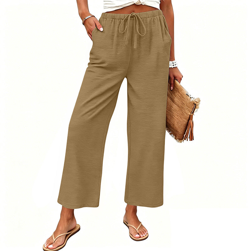 🔥-50%👖 Pantalon Femme Décontracté – Taille Haute Poches Confort Coupe Ample🤍 pour le quotidien