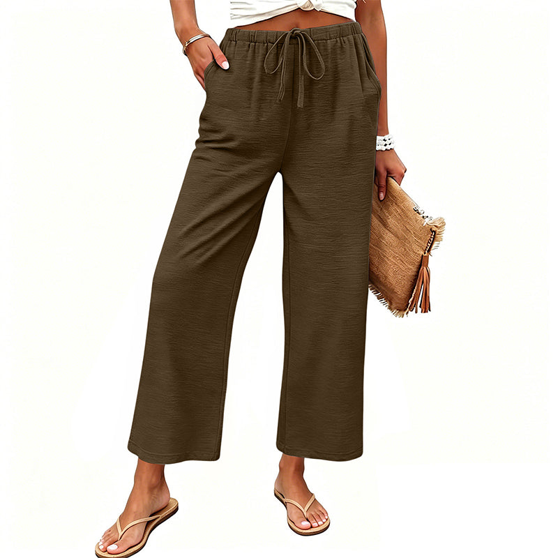 🔥-50%👖 Pantalon Femme Décontracté – Taille Haute Poches Confort Coupe Ample🤍 pour le quotidien
