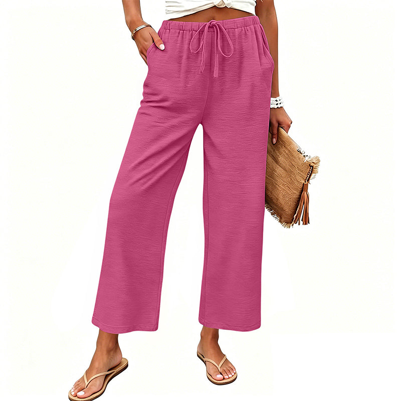 🔥-50%👖 Pantalon Femme Décontracté – Taille Haute Poches Confort Coupe Ample🤍 pour le quotidien