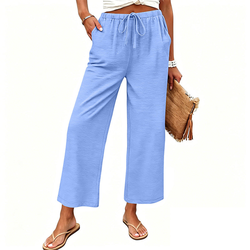 🔥-50%👖 Pantalon Femme Décontracté – Taille Haute Poches Confort Coupe Ample🤍 pour le quotidien