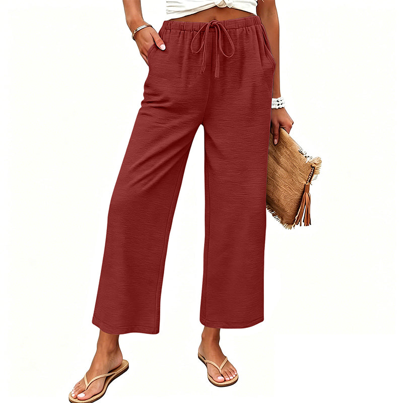 🔥-50%👖 Pantalon Femme Décontracté – Taille Haute Poches Confort Coupe Ample🤍 pour le quotidien