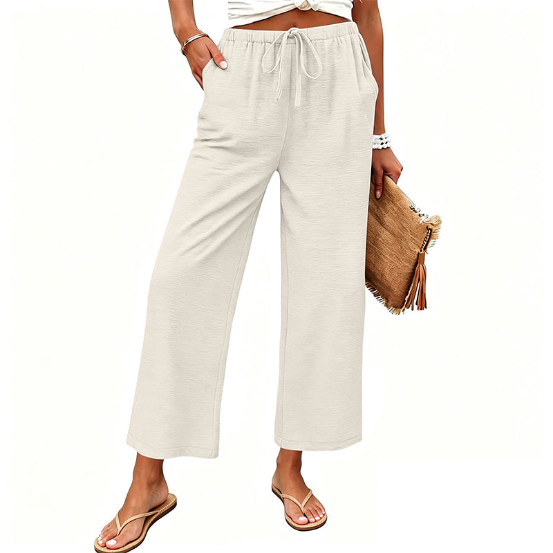 🔥-50%👖 Pantalon Femme Décontracté – Taille Haute Poches Confort Coupe Ample🤍 pour le quotidien