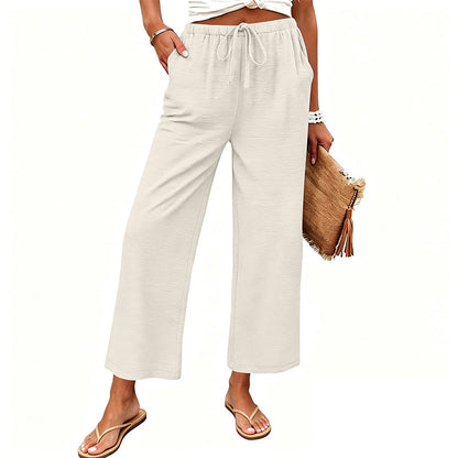 🔥-50%👖 Pantalon Femme Décontracté – Taille Haute Poches Confort Coupe Ample🤍 pour le quotidien