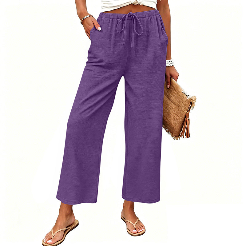 🔥-50%👖 Pantalon Femme Décontracté – Taille Haute Poches Confort Coupe Ample🤍 pour le quotidien