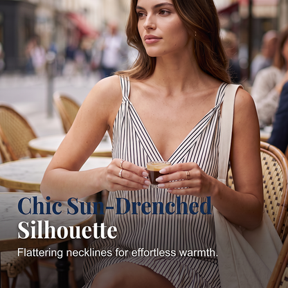 🔥-52%👗 Robe Femme Sans Manches 🌿 Robe décontractée rayée sans manches, col en V et volants pour l'été