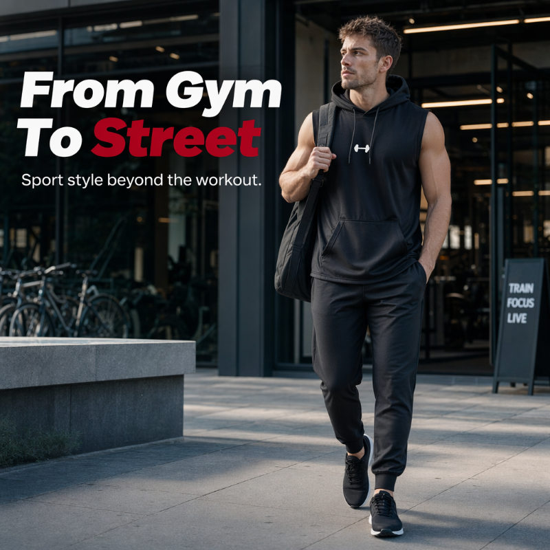 🏋️ 50% DE RÉDUCTION ! 💪 Sweat à Capuche Sans Manches Athlétique Homme – Coupe Dégagée, Tissu Léger & Respirant – Poche Kangourou Avant – Idéal pour la Gym, la Course et le Quotidien 🏃