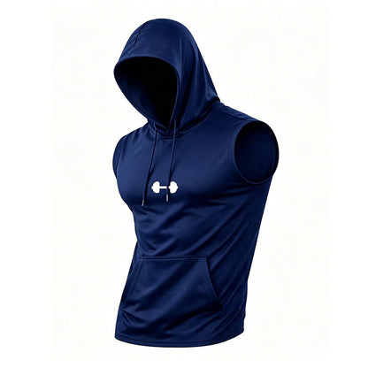 🏋️ 50% DE RÉDUCTION ! 💪 Sweat à Capuche Sans Manches Athlétique Homme – Coupe Dégagée, Tissu Léger & Respirant – Poche Kangourou Avant – Idéal pour la Gym, la Course et le Quotidien 🏃