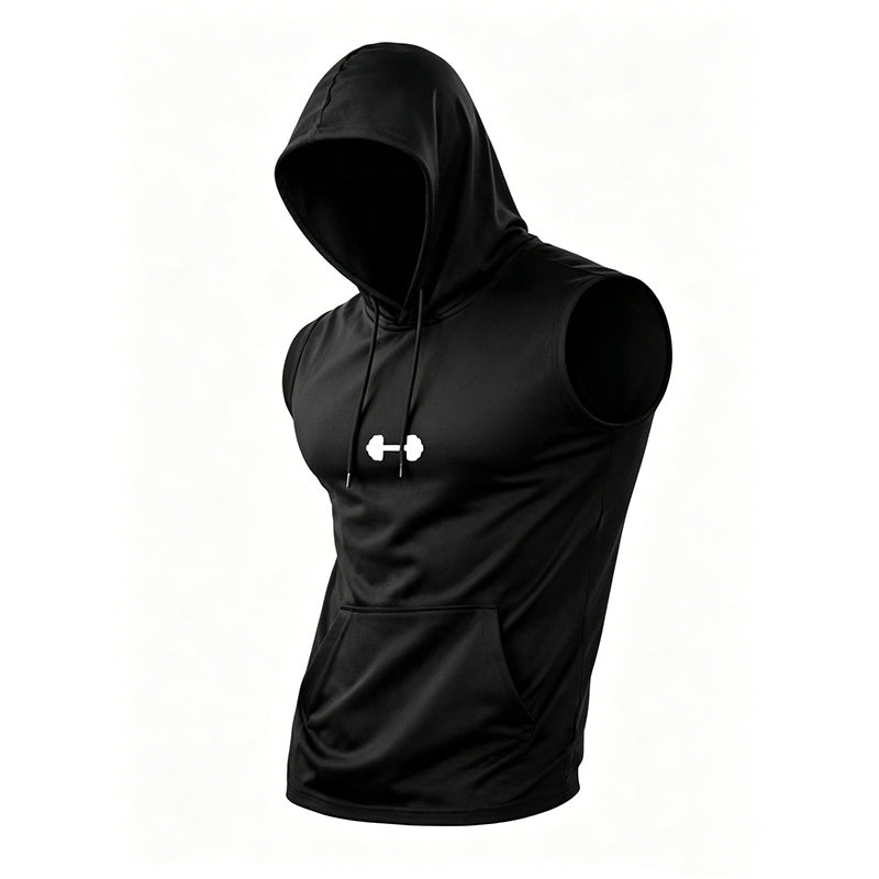 🏋️ 50% DE RÉDUCTION ! 💪 Sweat à Capuche Sans Manches Athlétique Homme – Coupe Dégagée, Tissu Léger & Respirant – Poche Kangourou Avant – Idéal pour la Gym, la Course et le Quotidien 🏃