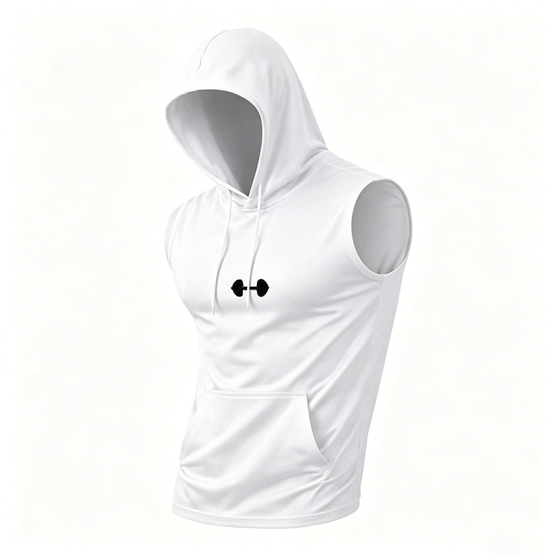 🏋️ 50% DE RÉDUCTION ! 💪 Sweat à Capuche Sans Manches Athlétique Homme – Coupe Dégagée, Tissu Léger & Respirant – Poche Kangourou Avant – Idéal pour la Gym, la Course et le Quotidien 🏃