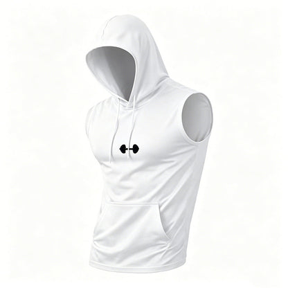 🏋️ 50% DE RÉDUCTION ! 💪 Sweat à Capuche Sans Manches Athlétique Homme – Coupe Dégagée, Tissu Léger & Respirant – Poche Kangourou Avant – Idéal pour la Gym, la Course et le Quotidien 🏃