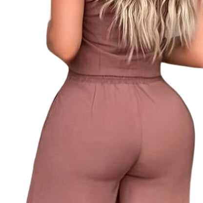 👗 50% DE RÉDUCTION 🌸 Ensemble 2 pièces femme – Top sans manches & pantalon fluide – Coupe légère, look chic & décontracté – idéal pour l’été ou les voyages – confortable et stylé ☀️👖✨