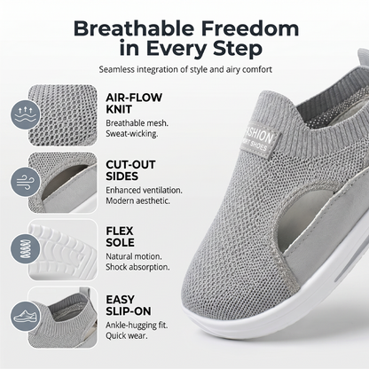 Chaussures de marche d'été sans lacets pour femme