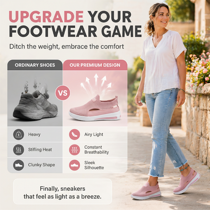 Chaussures de marche d'été sans lacets pour femme