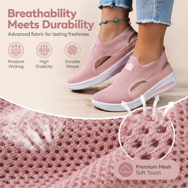 Chaussures de marche d'été sans lacets pour femme