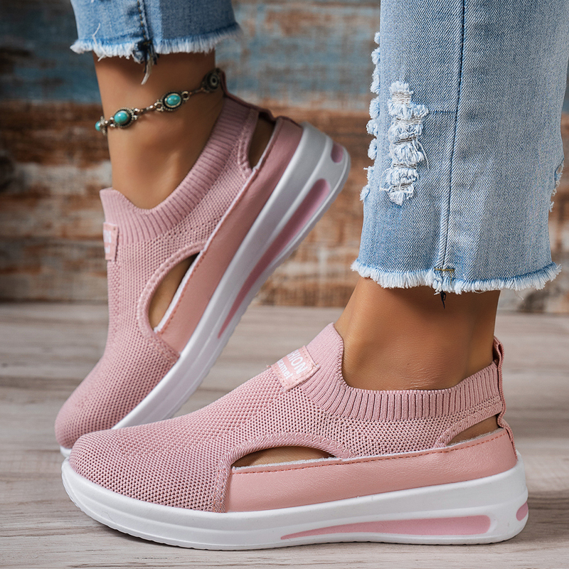 Chaussures de marche d'été sans lacets pour femme